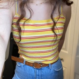 Yellow stripped tank top